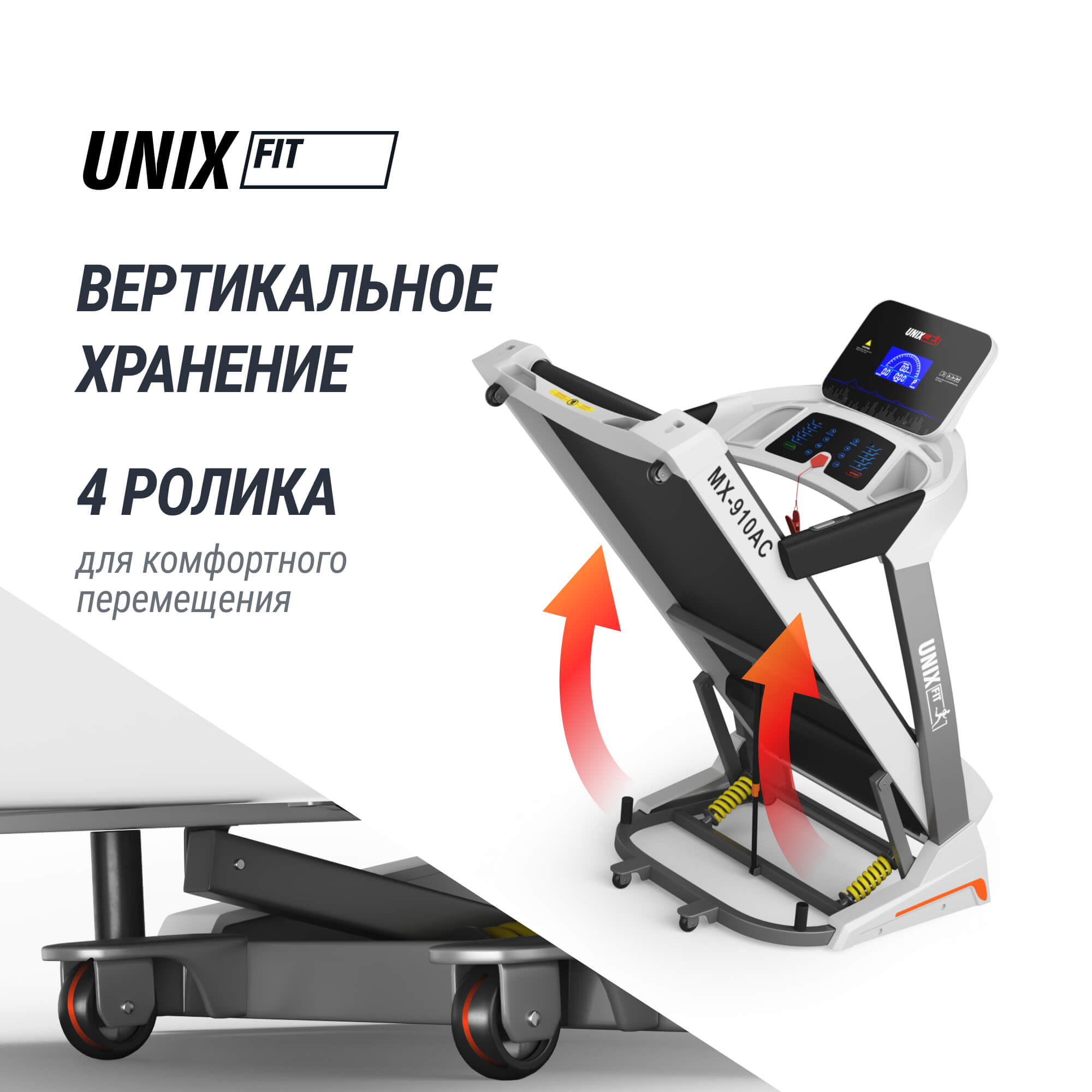 Беговая дорожка UNIX Fit MX-910 AC белый