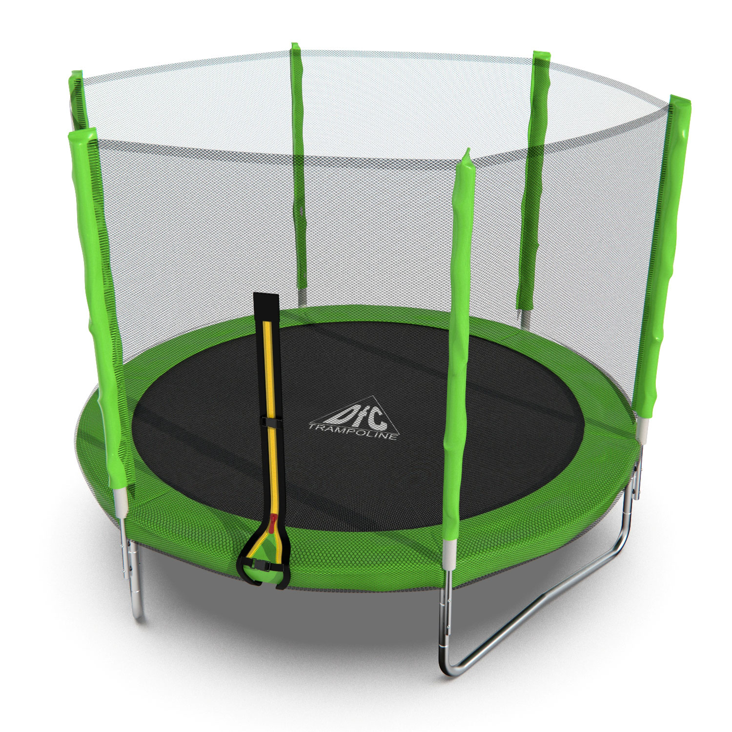 Батут DFC Trampoline Fitness с сеткой 8ft Светло-зелёный