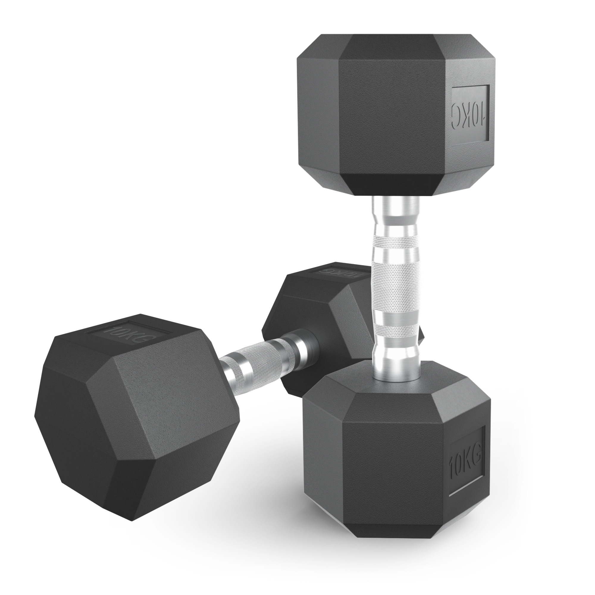 Гантель гексагональная UNIX Fit обрезиненная 10 кг, 2 шт.