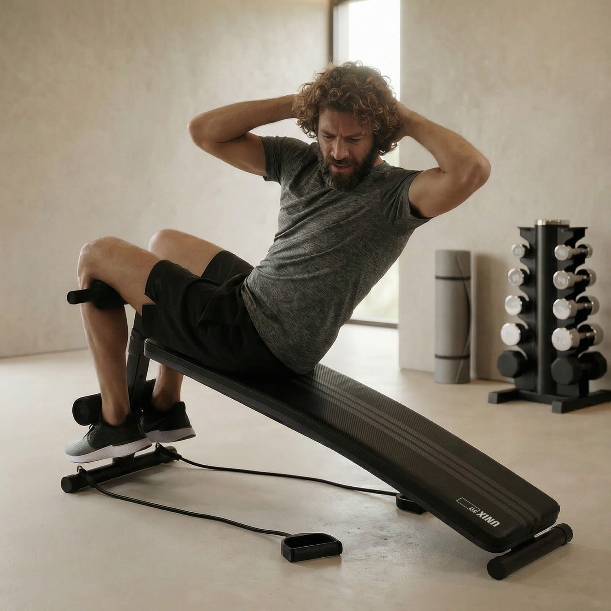 Скамья для пресса UNIX Fit для подъема корпуса / Sit-up 140