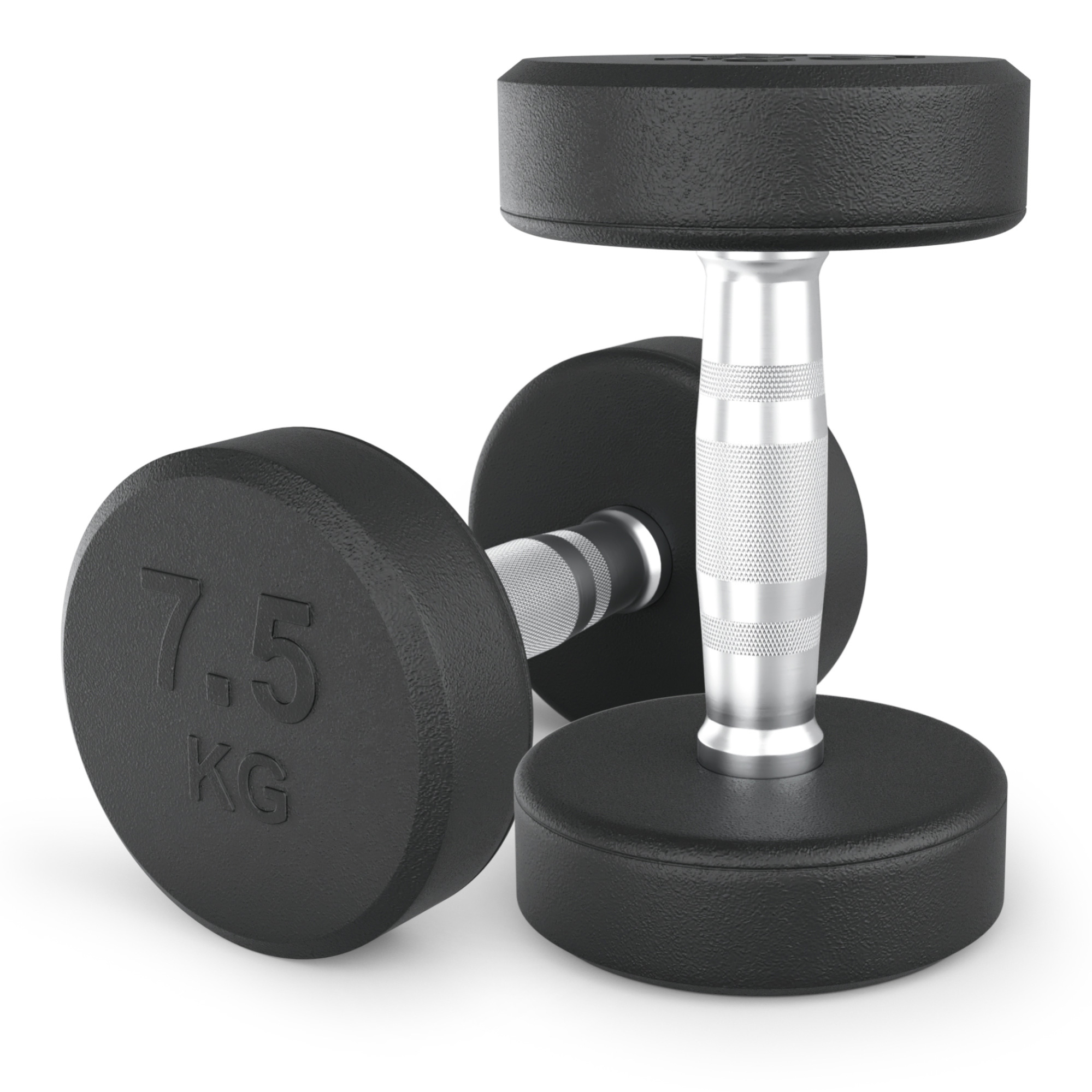 Гантель UNIX Fit PRO круглая обрезиненная 7,5 кг, 2 шт.