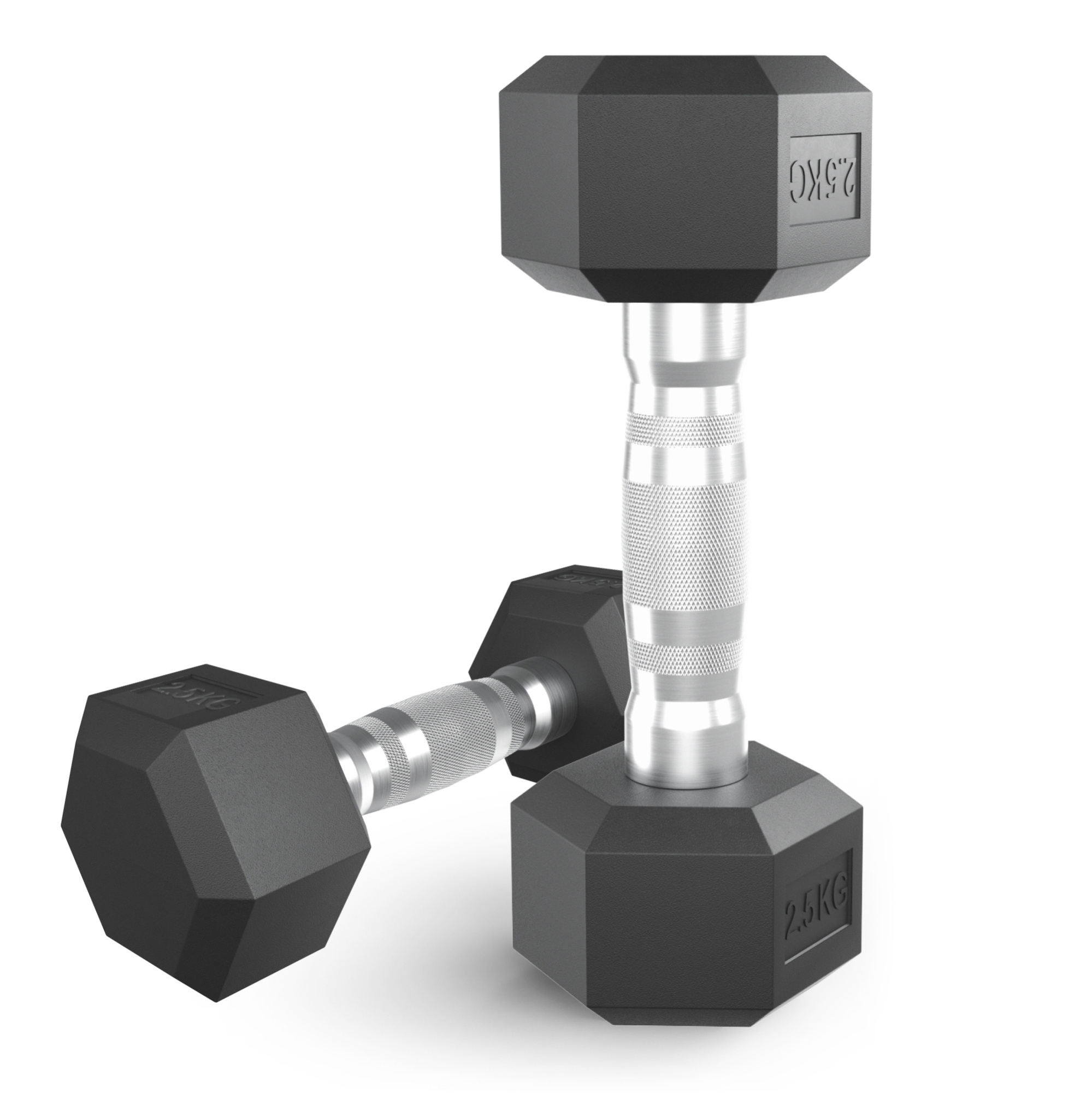 Гантель гексагональная UNIX Fit обрезиненная 2,5 кг, 2 шт.