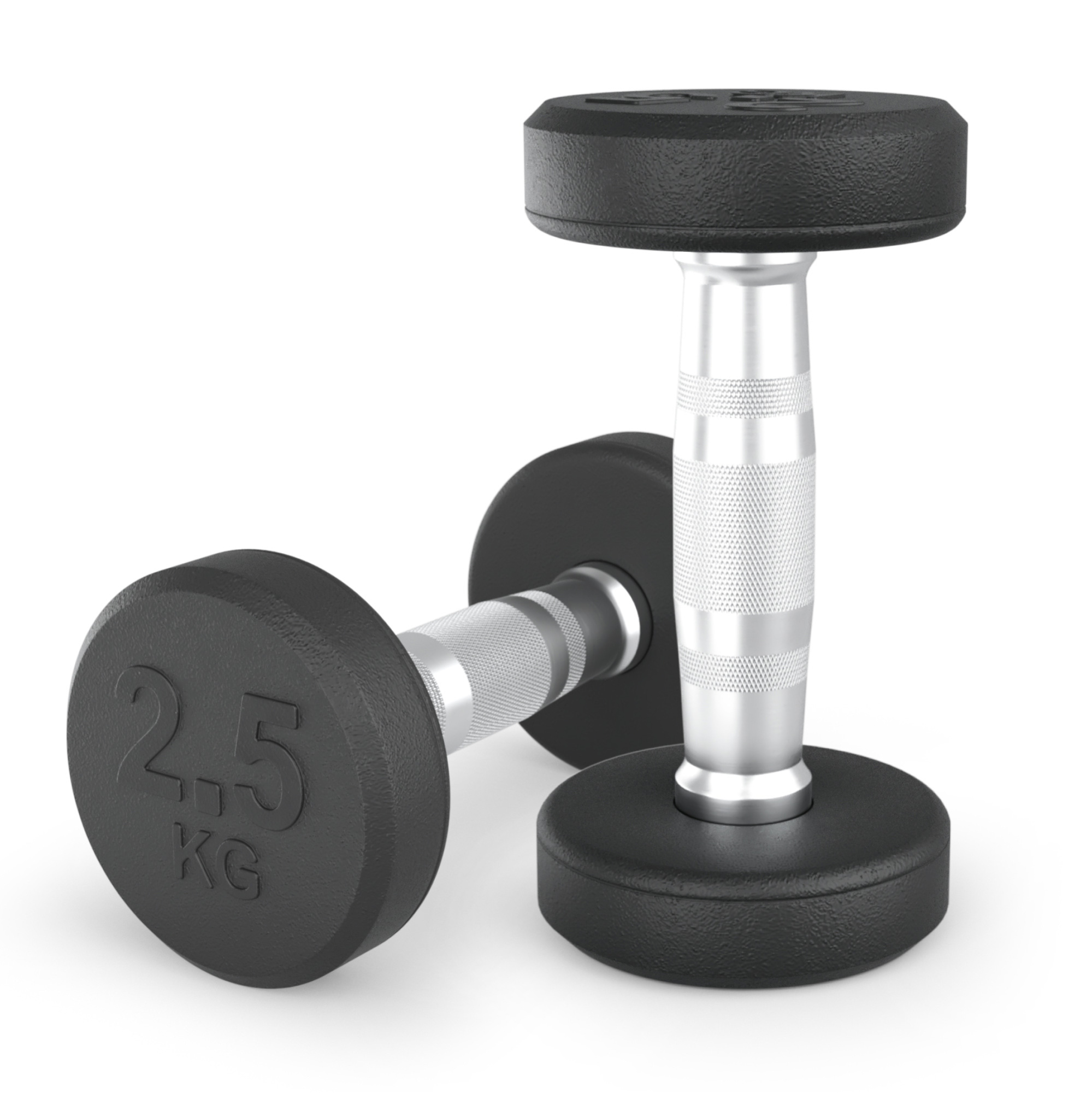 Гантель UNIX Fit PRO круглая обрезиненная 2,5 кг, 2 шт.