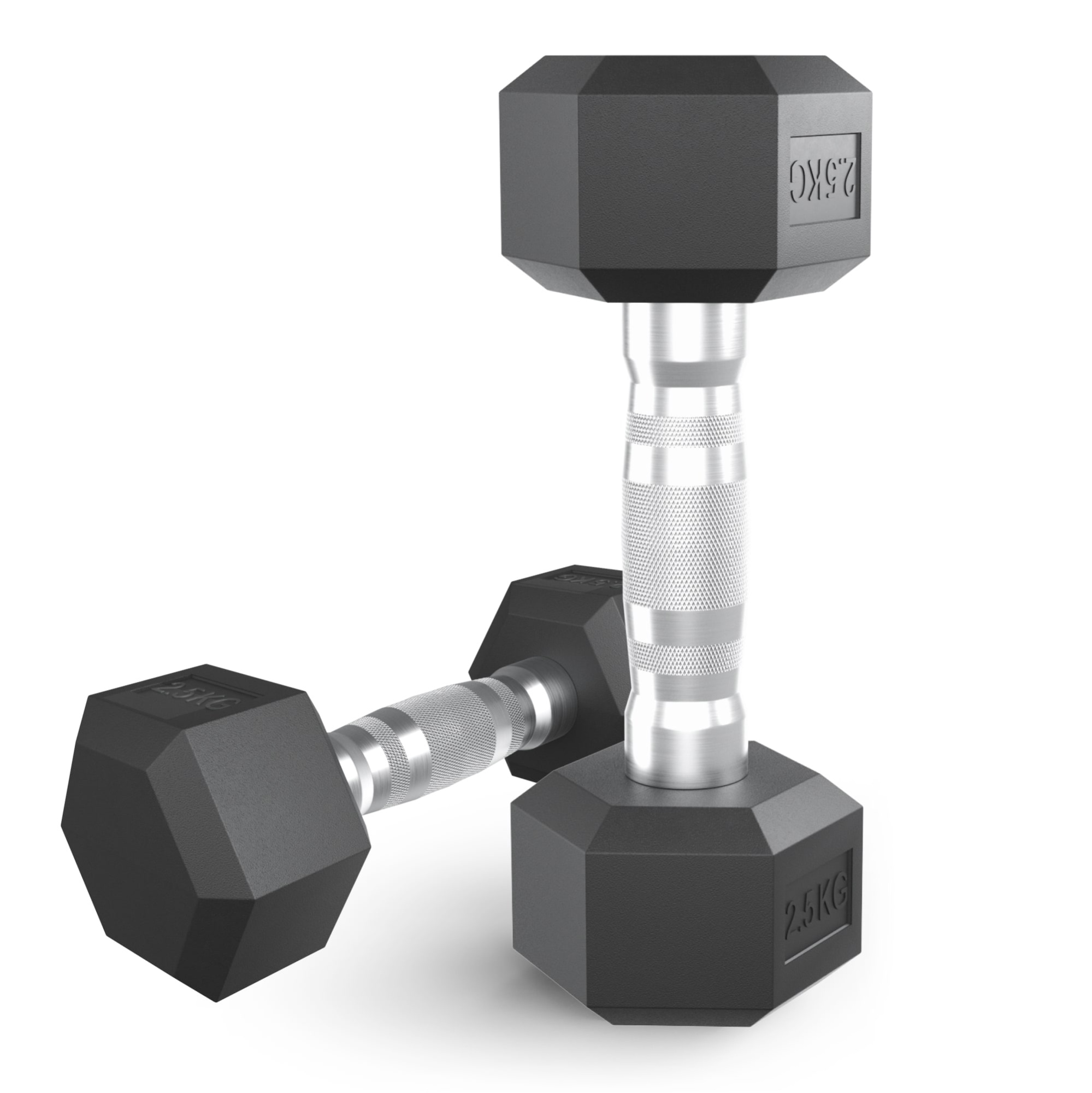 Гантель гексагональная UNIX Fit обрезиненная 2,5 кг / шт.