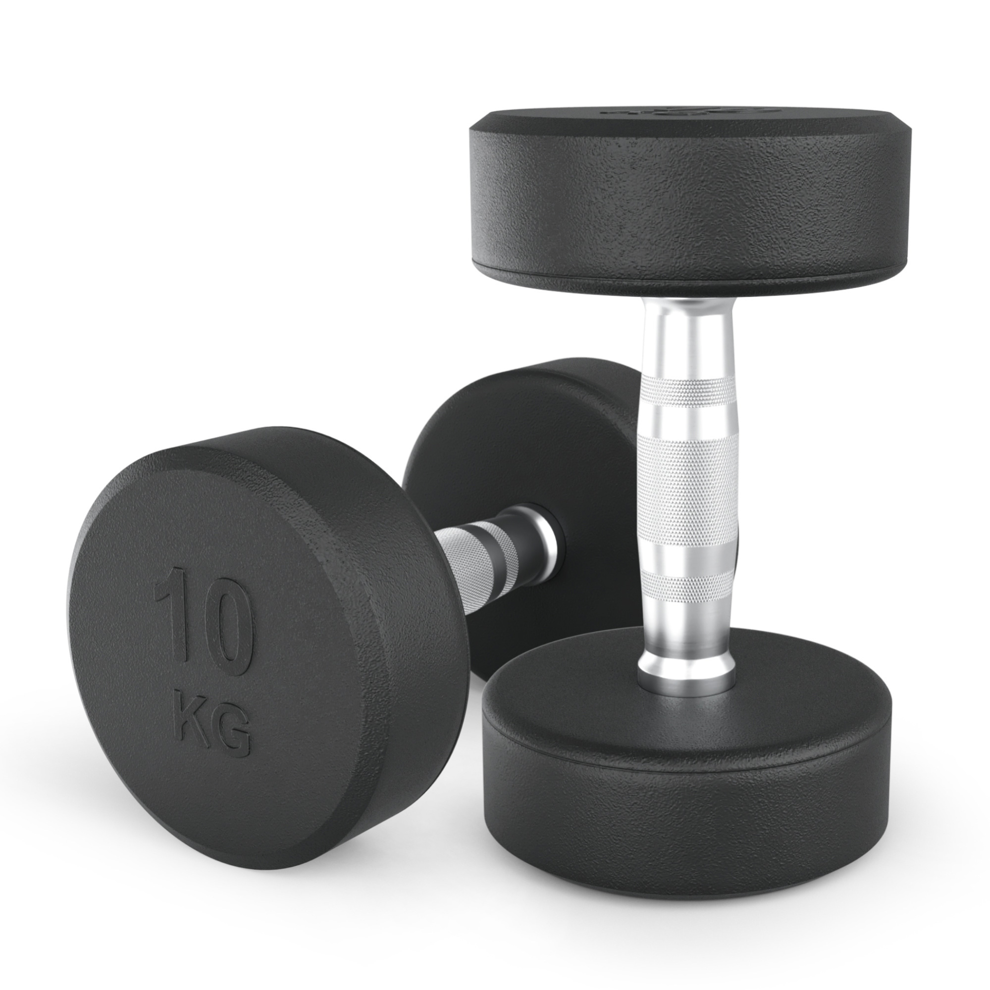 Гантель UNIX Fit PRO круглая обрезиненная 10 кг, 2 шт.